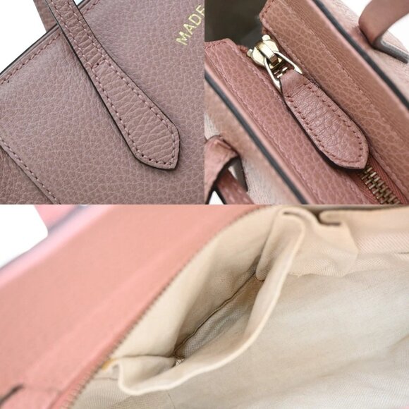 GUCCI Logo Swing Mini 2Way Shoulder Hand Bag Leather Pink GHW Italy 16KA851 - Picture 13 of 13